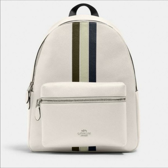 Coach Handbags - Coach Large backpack Charlie varsity stripe. NWT